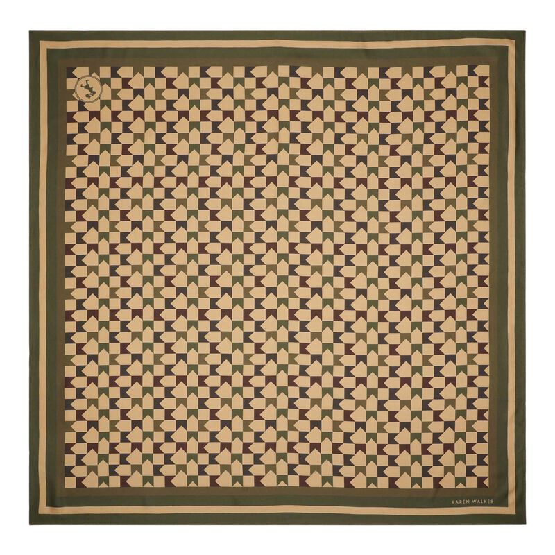 Karen Walker Monogram Large Check Classic Scarf image number 2